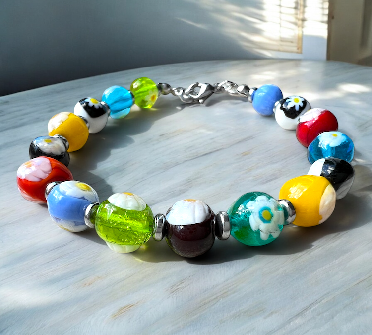 Murano glas armband 'San Remo' Multicolore
