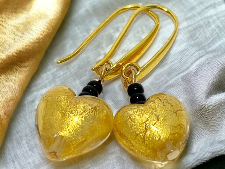 Murano oorbellen 'Fiorenze' Giallo