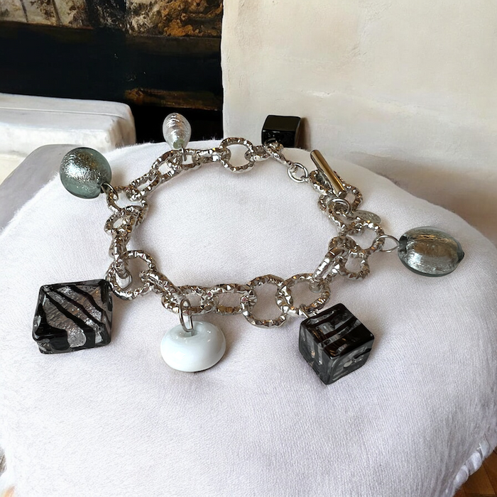 Muranoglas-Armband „Milano“ Nero
