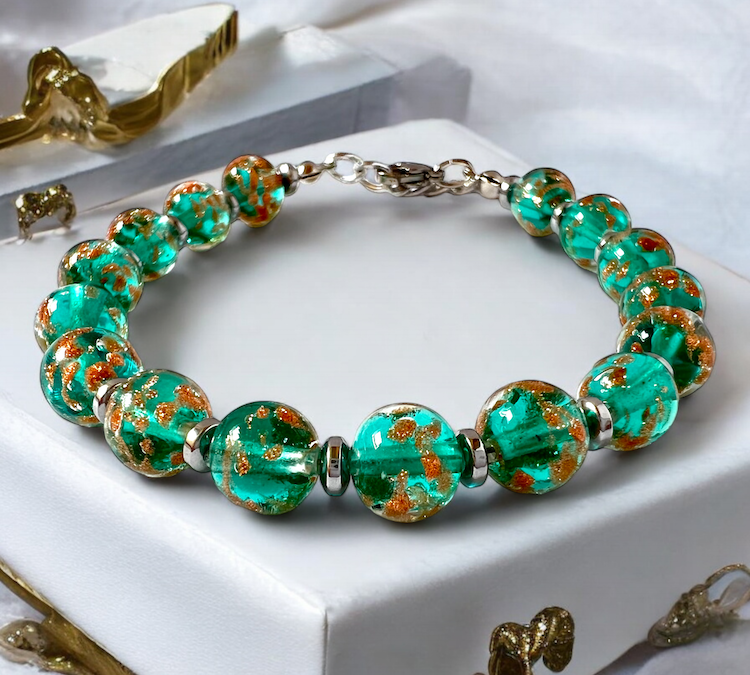 Murano glass bracelet 'Palermo' Mare Blu