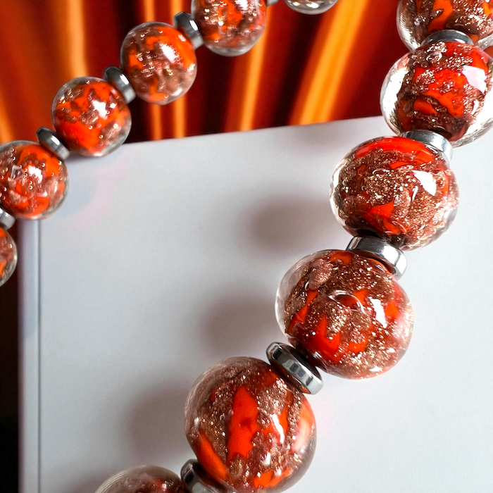 Murano glas armband 'Palermo' Arancia