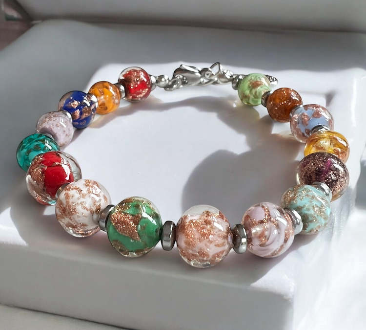 Murano glas armband 'Palermo' Multi Colore