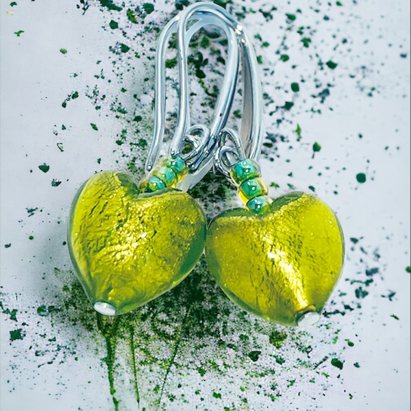Murano earrings 'Fiorenze' Lime