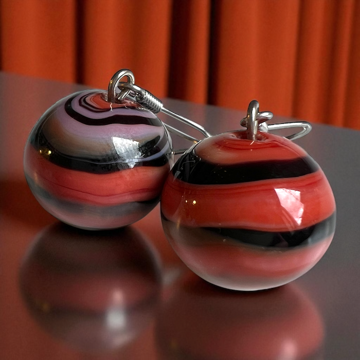 NIEUW! HERFST 2025: Murano glas oorbellen 'Salina' Terracotta
