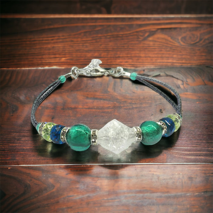 Murano glass bracelet 'Padua' Verde