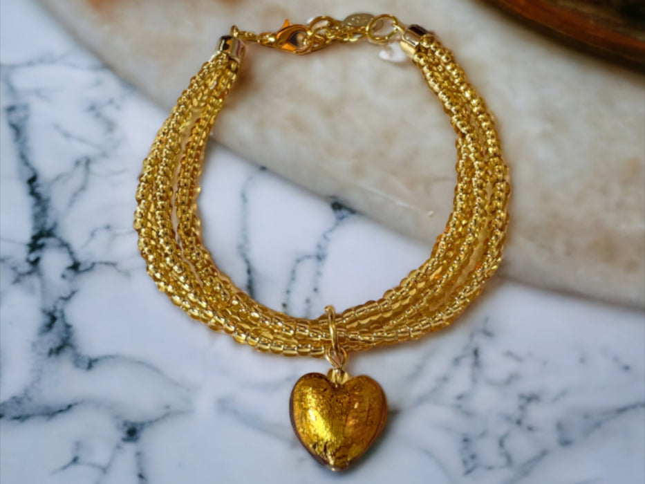 Murano glas armband Bergamo Oro