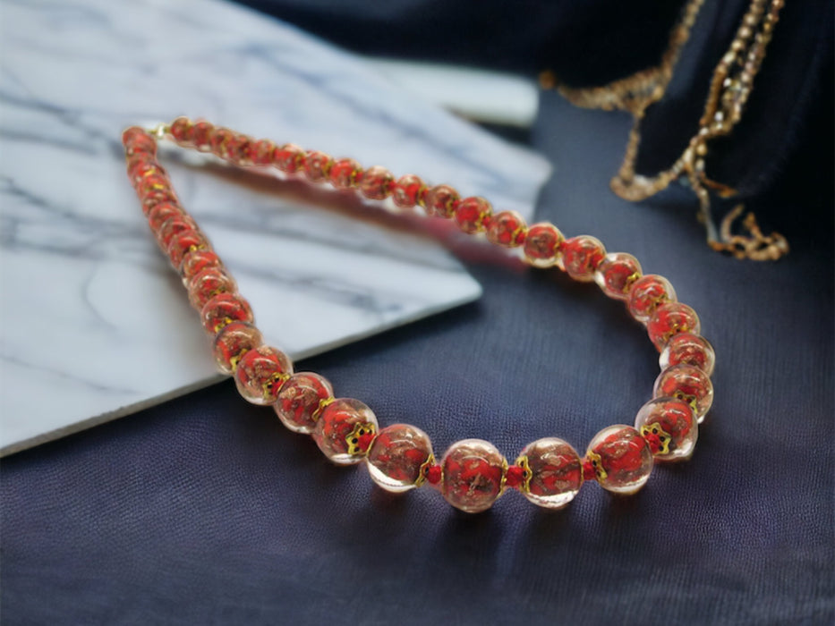 Murano halsketting 'Palermo' Rosso