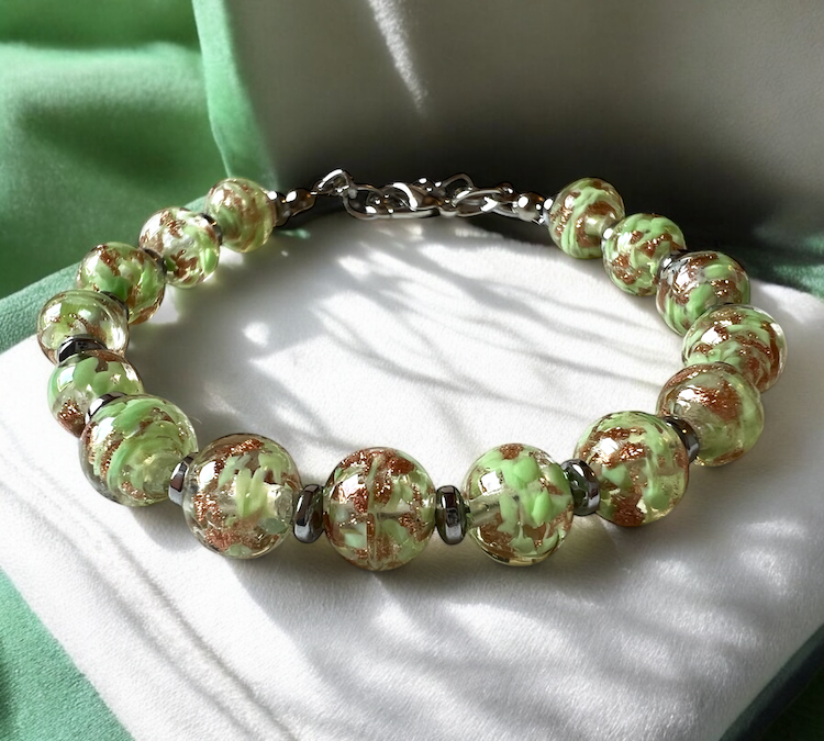 Murano glass bracelet 'Palermo' Amber