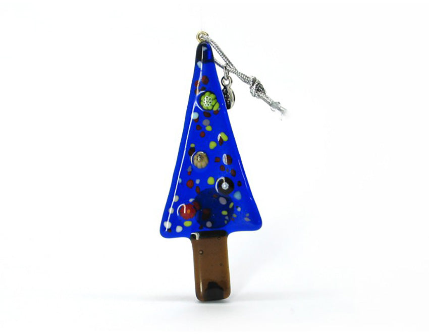 Weihnachten - Muranoglas Weihnachtsbaum blau