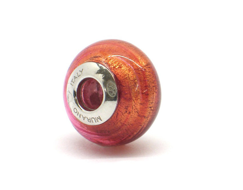 Murano glas bead - Oro rosa