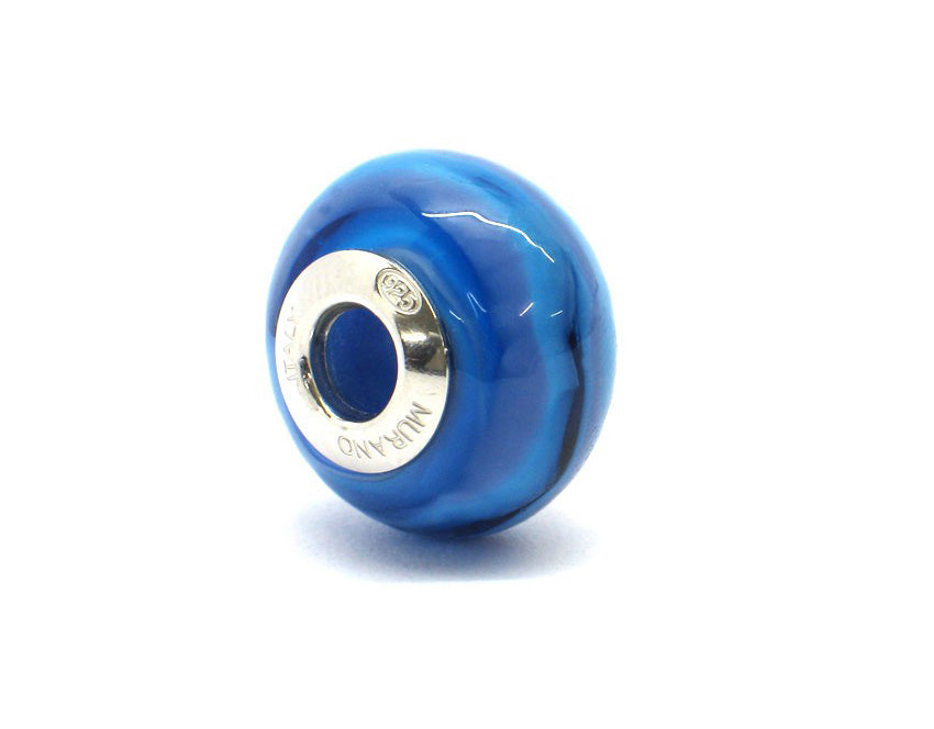 Murano glas bead - Sfumature di blu