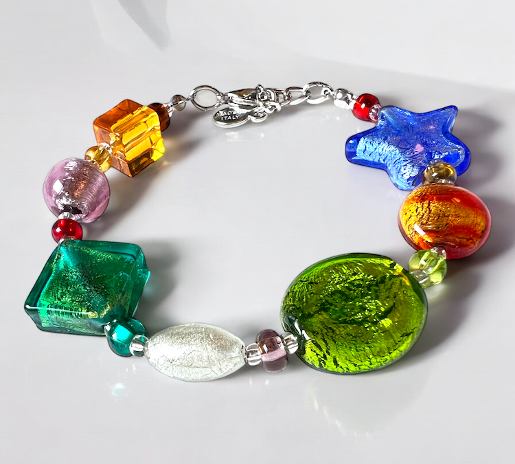 Murano glas armband 'Cinque Terre' Multicolore