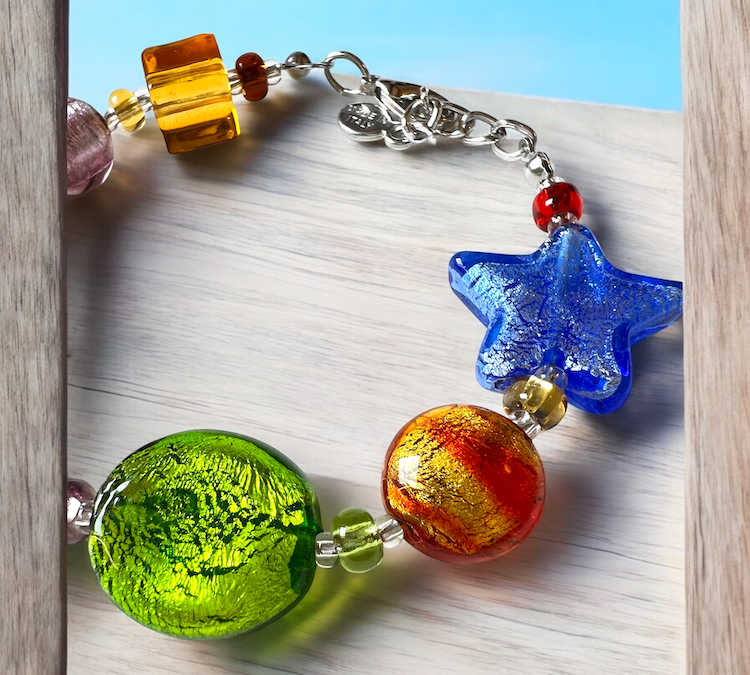 Murano glas armband 'Cinque Terre' Multicolore