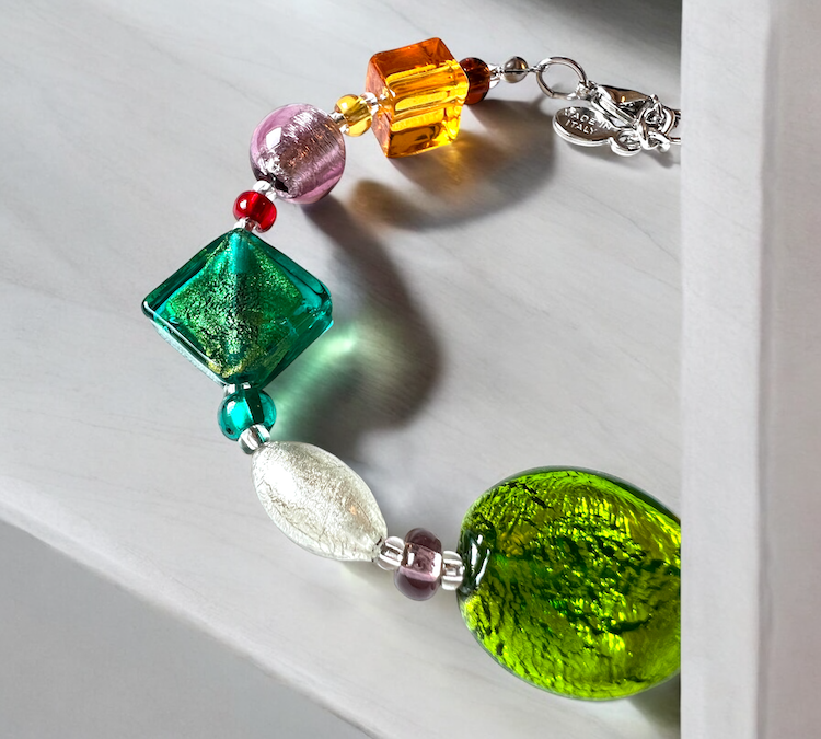 Murano glas armband 'Cinque Terre' Multicolore