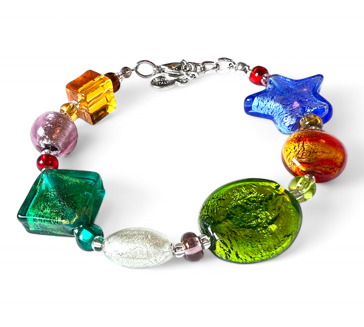 Murano glas armband 'Cinque Terre' Multicolore
