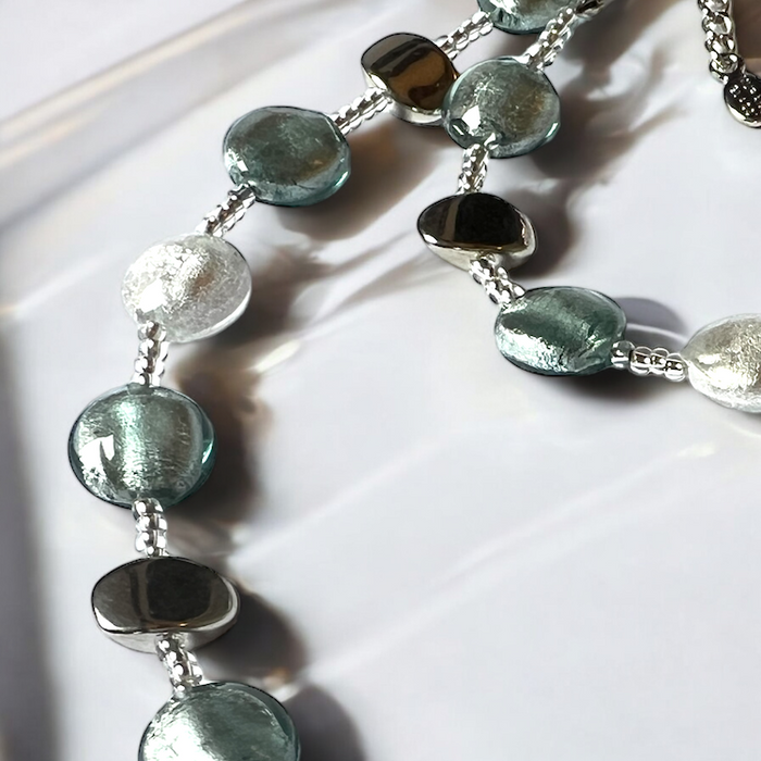 Murano halsketting 'Sienna' Argento Bianco