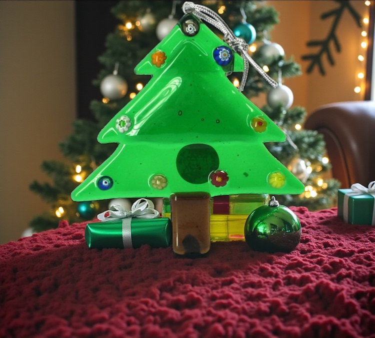 Christmas - Handmade Murano Glass Christmas Tree Albero di Natale Verde