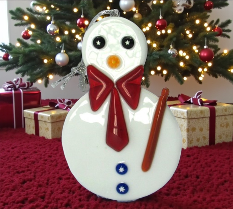 Christmas - Handmade Murano Glass Snowman Pupazzo di Neve