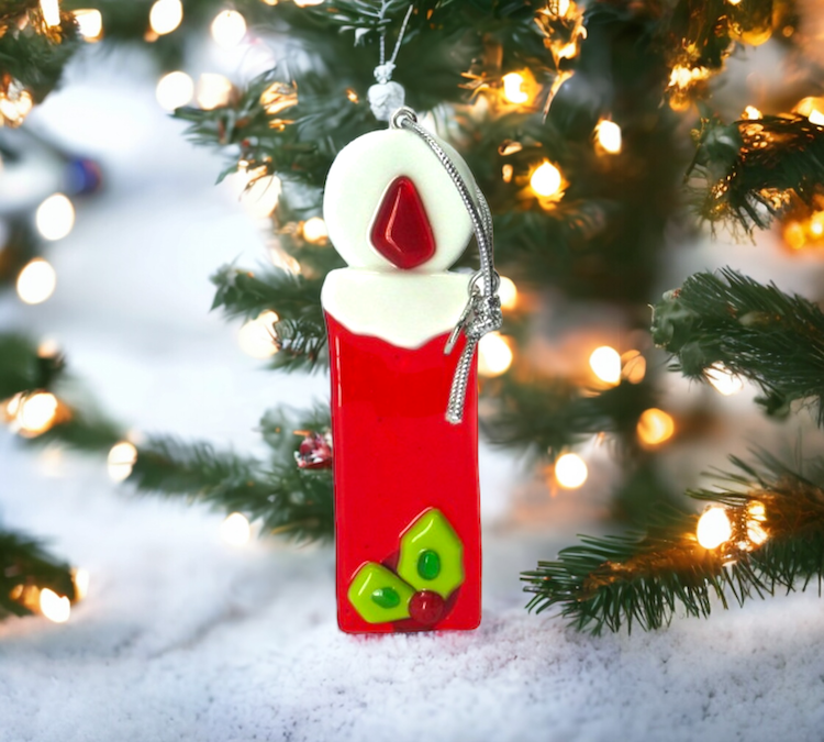 Christmas - Murano Glass Christmas Candle