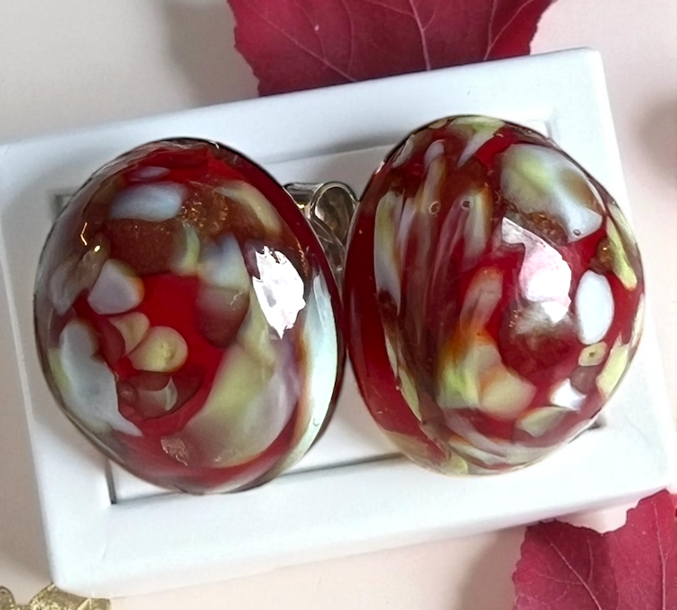 Murano-Ohrringe „Manarola“ Rosso Camel