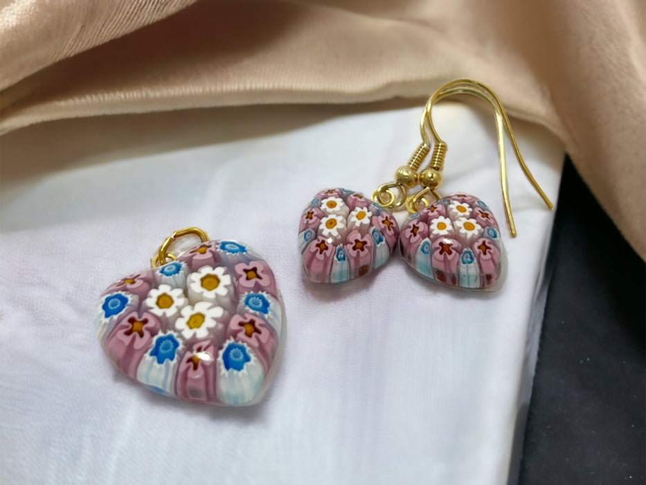 Oorbellen en hanger set 'Sassari'