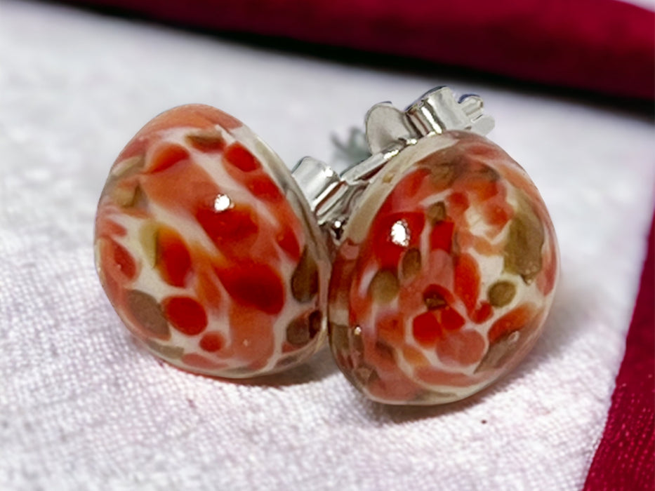 Murano oorbellen 'Manarola' Rosso Camel