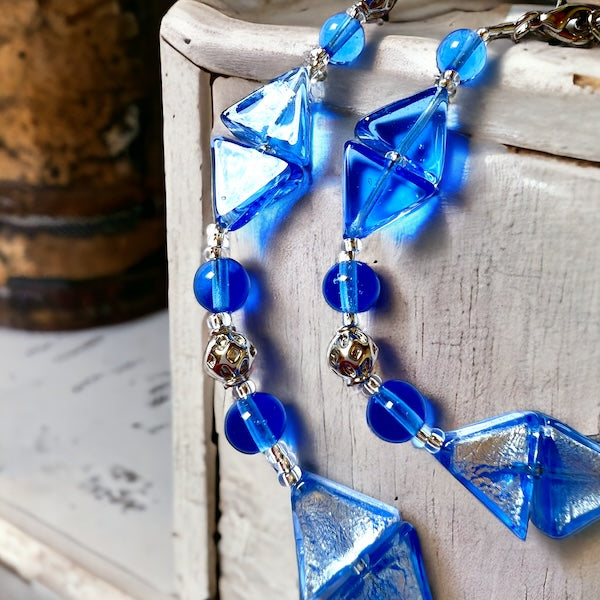 Muranoglas-Set 'Arezzo' Aqua