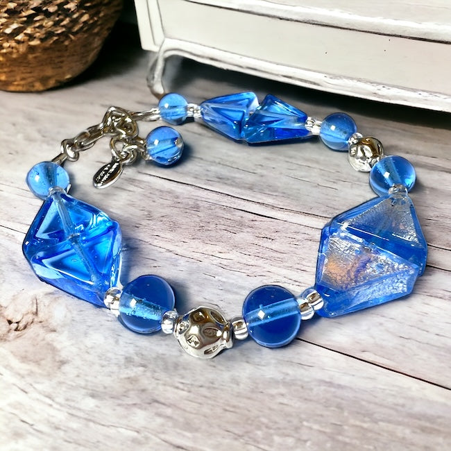 Muranoglas-Set 'Arezzo' Aqua