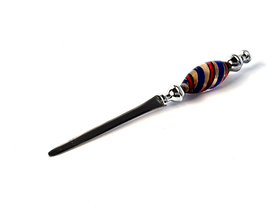Murano glas briefopener Blue Poles