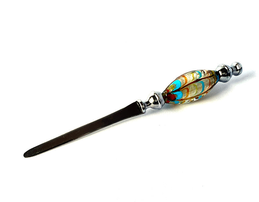 Murano glas briefopener Blue Poles