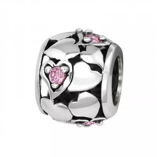 Sparkled hearts pink