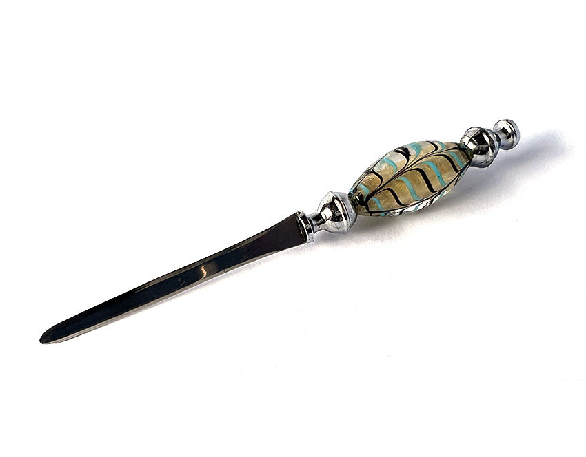 Murano glas briefopener Blue Poles