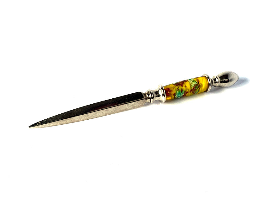 Murano glas briefopener Blue Poles