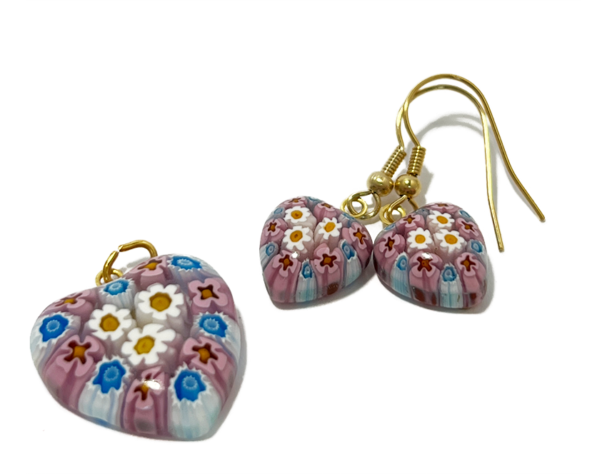 Oorbellen en hanger set 'Sassari'